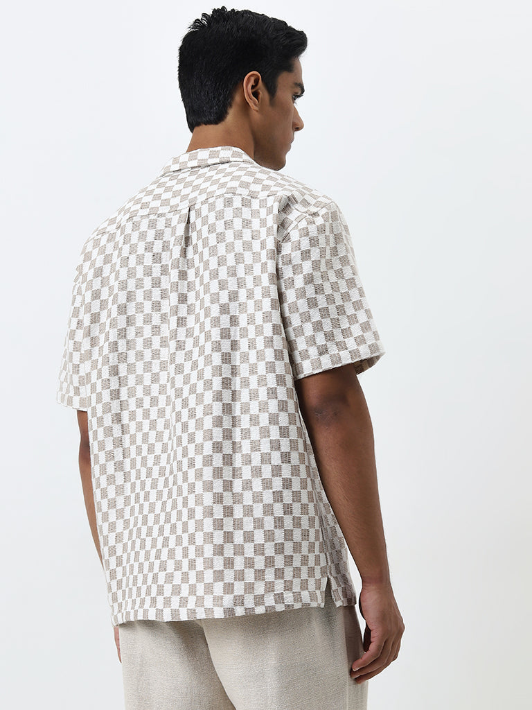 ETA Off-White Printed Relaxed-Fit Cotton Shirt