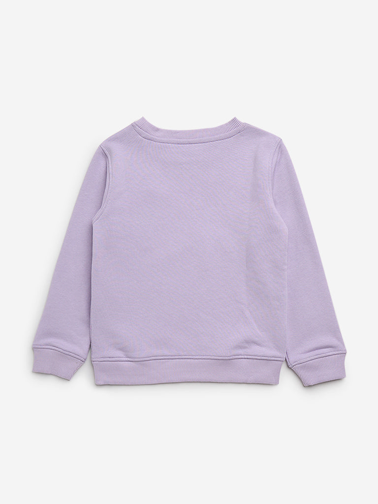 HOP Kids Lilac Unicorn Design Sweatshirt