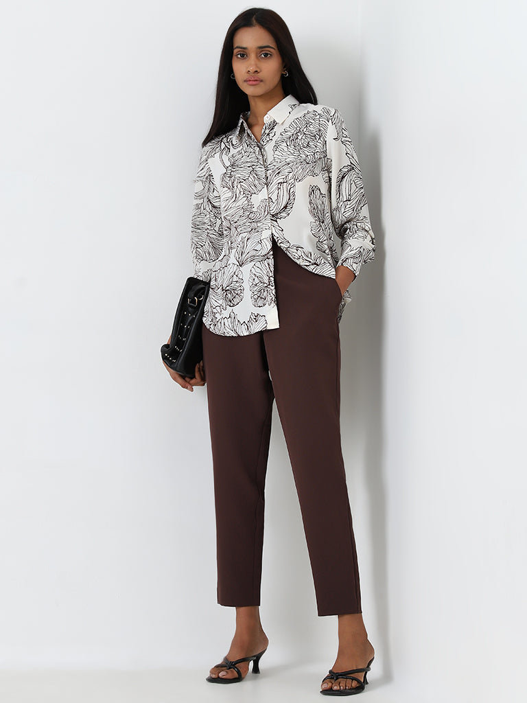 Wardrobe Brown High-Rise Trousers