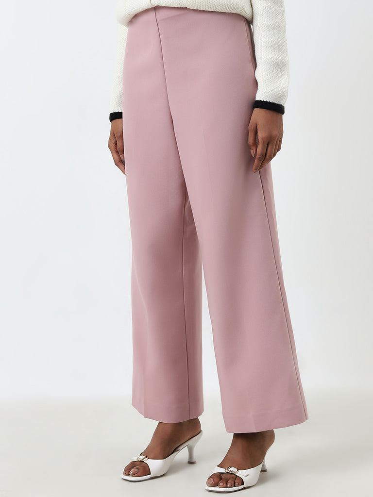 Wardrobe Pink High-Rise Trousers