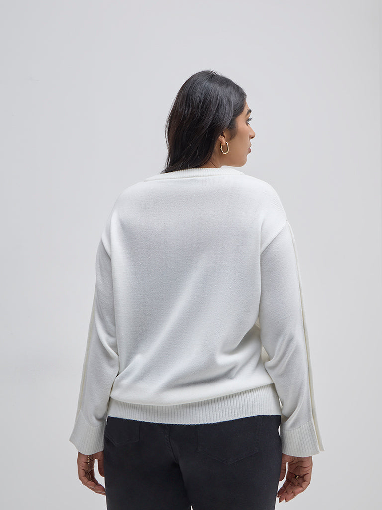 Gia White Knitted Sweater