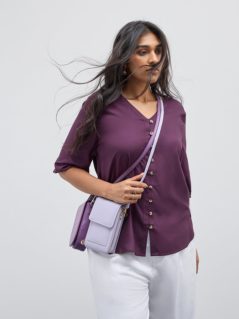 Gia Purple Solid Top