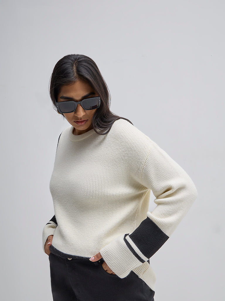 Gia Off-White Knitted Sweater