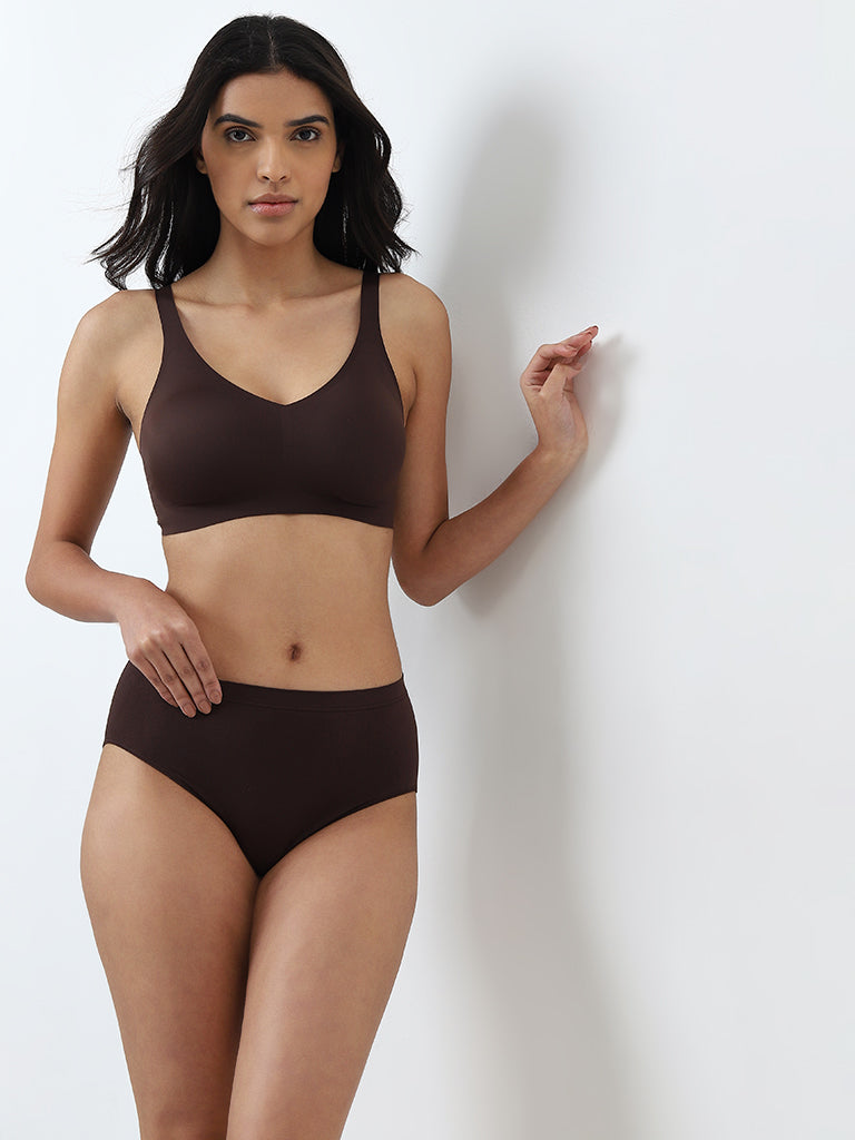 Wunderlove Dark Brown Seamfree Full Brief