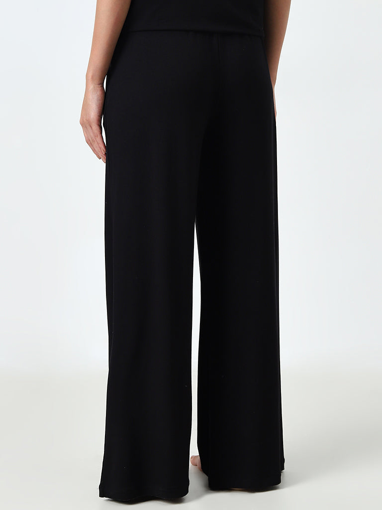 Wunderlove Black High-Rise Supersoft Lounge Pants