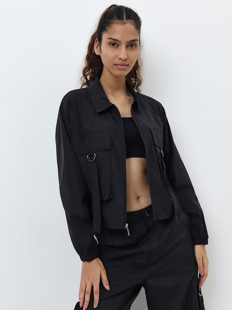 Studiofit Black Solid Jacket