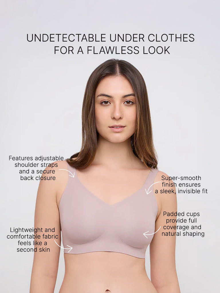 Wunderlove Light Taupe Invisible Cotton Blend Bra