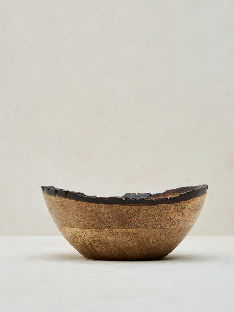 Westside Home Brown Wooden Bowl - Small