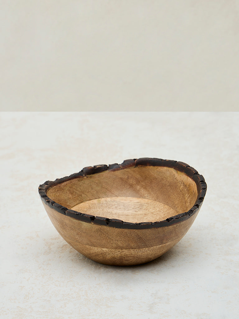 Westside Home Brown Wooden Bowl - Small