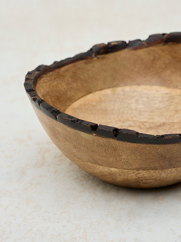 Westside Home Brown Wooden Bowl - Small