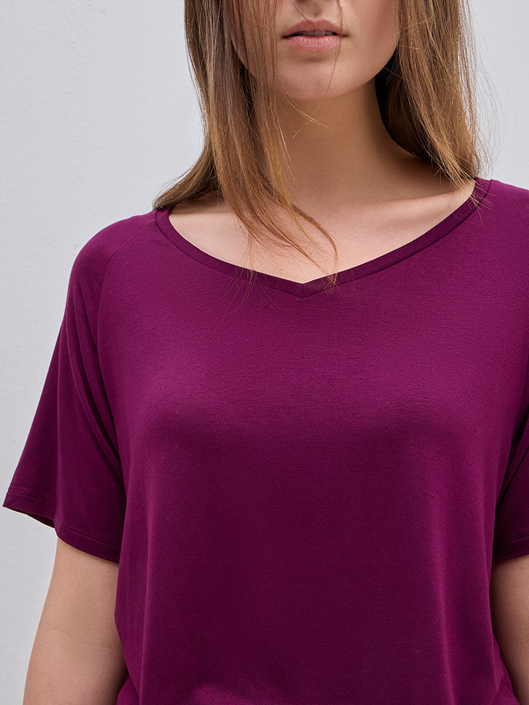 Wunderlove Purple Supersoft Cotton Top