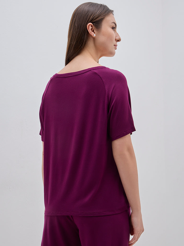 Wunderlove Purple Supersoft Cotton Top