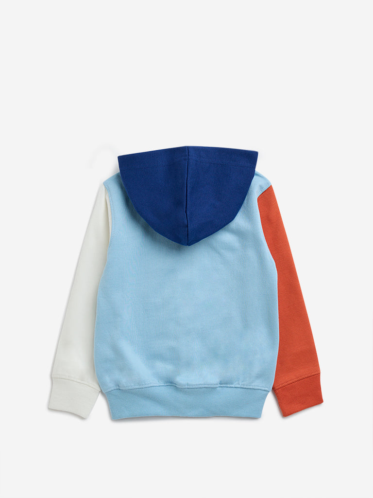 HOP Kids Multicolour Colour-Blocked Design Sweatshirt