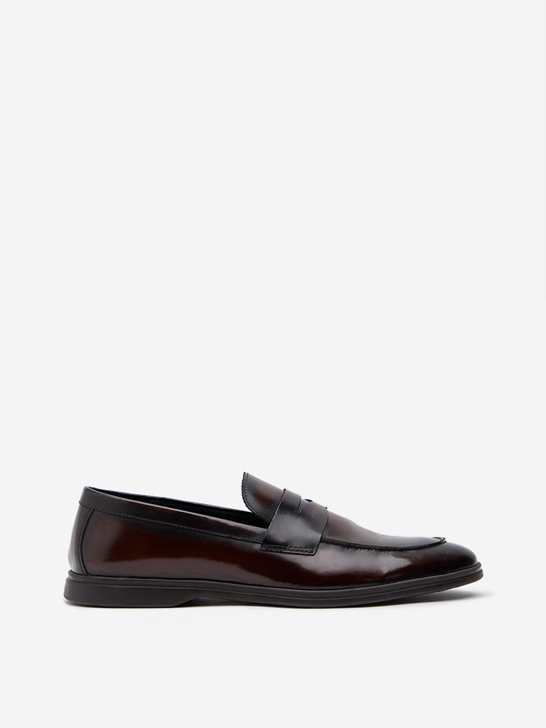 SOLEPLAY Maroon Slip-On Formal Loafers