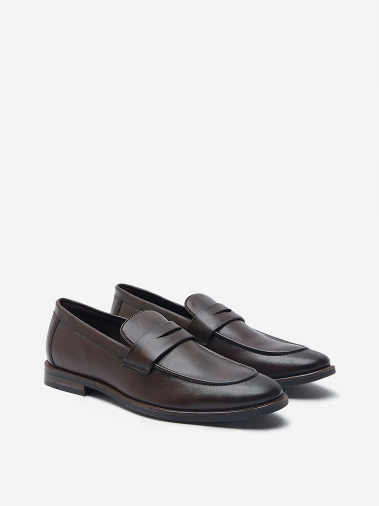 SOLEPLAY Dark Tan Penny Loafers