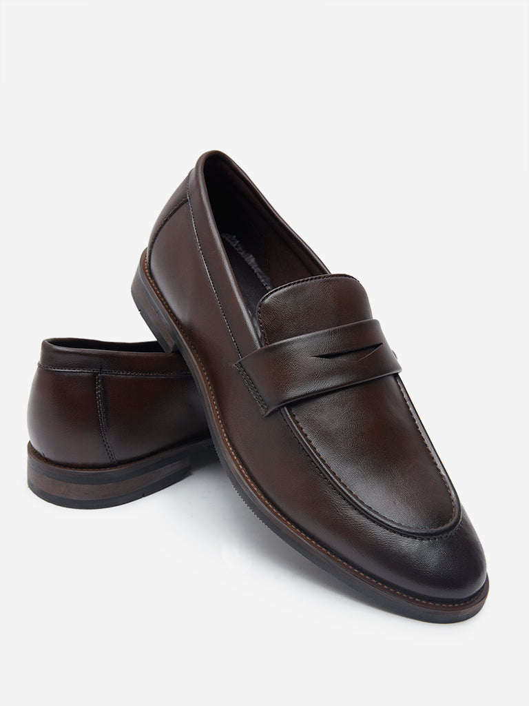 SOLEPLAY Dark Tan Penny Loafers