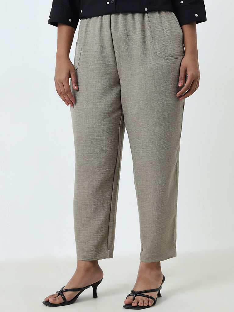 Gia Grey High-Rise Pants