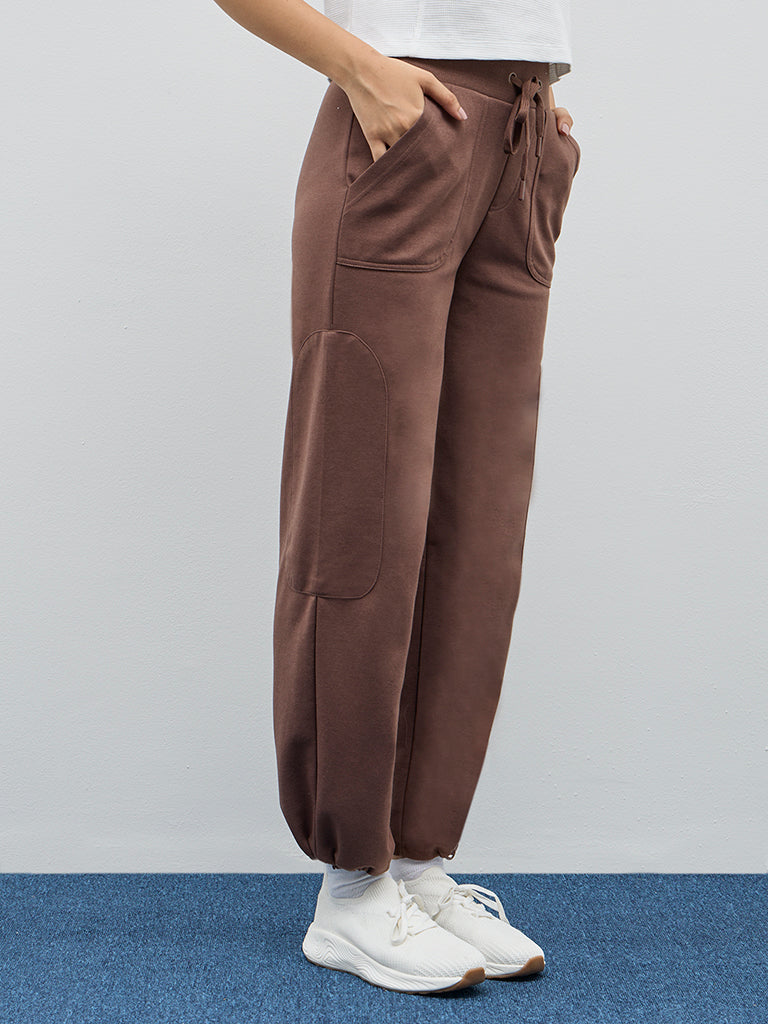 Studiofit Brown High-Rise Joggers