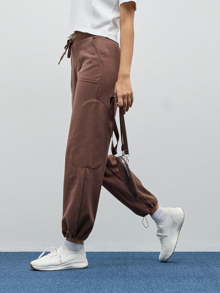 Studiofit Brown High-Rise Joggers