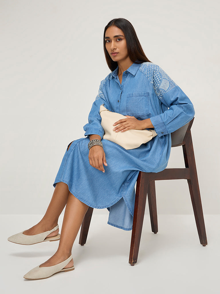 Hi low denim shirt dress on sale