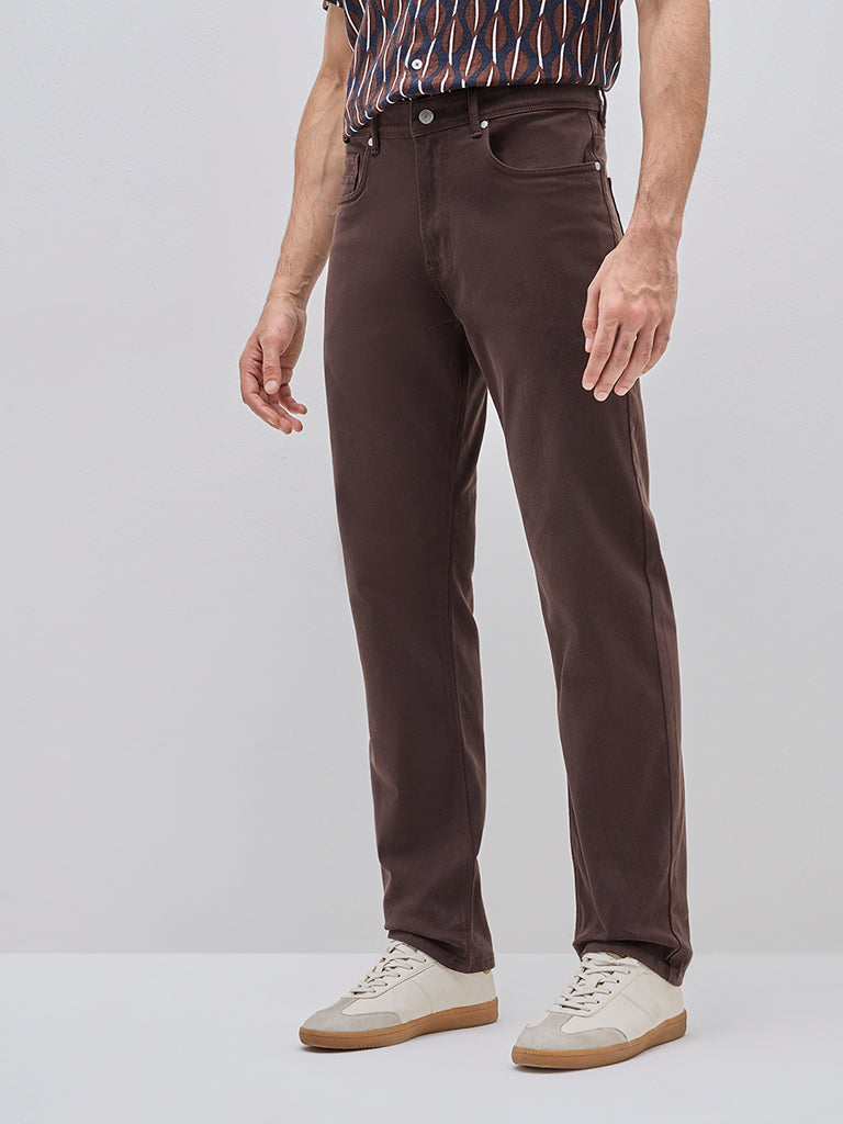 Ascot Dark Brown Relaxed - Fit Mid - Rise Jeans