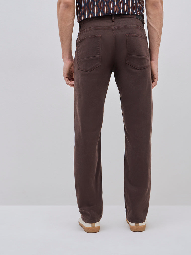 Ascot Dark Brown Relaxed - Fit Mid - Rise Jeans