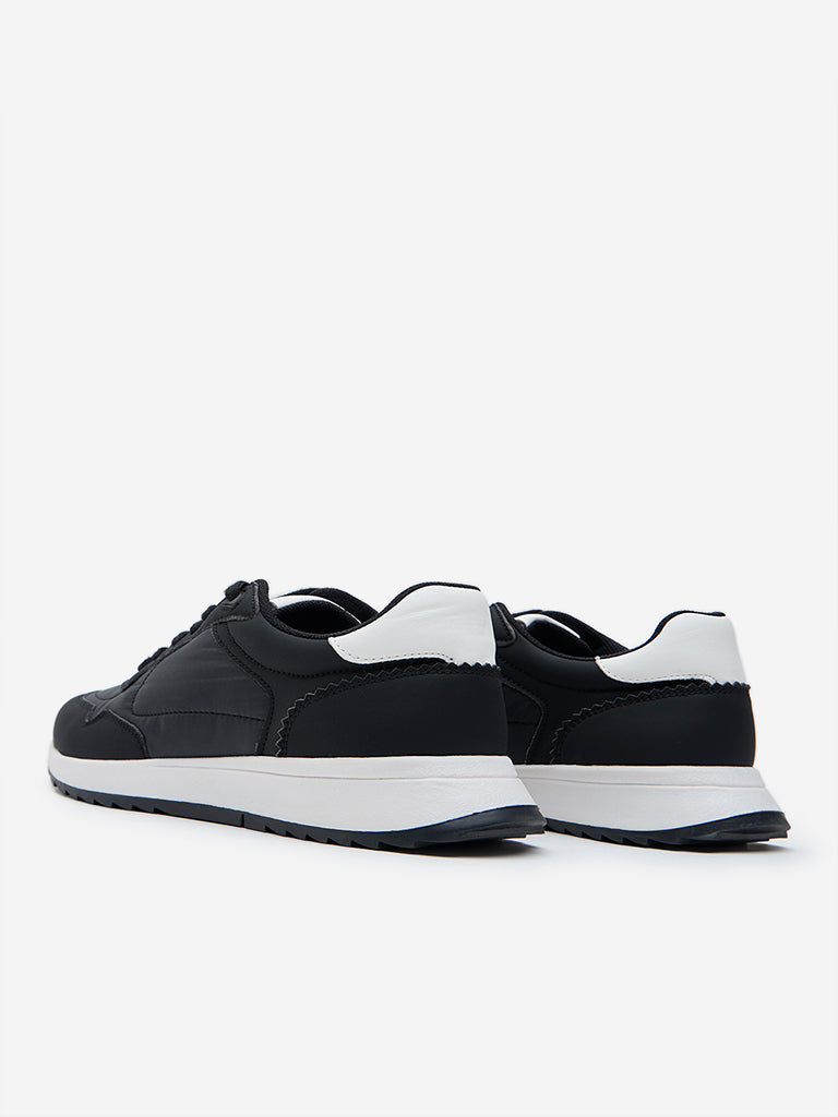 LUNA BLU Black Suede Lace-Up Sneakers