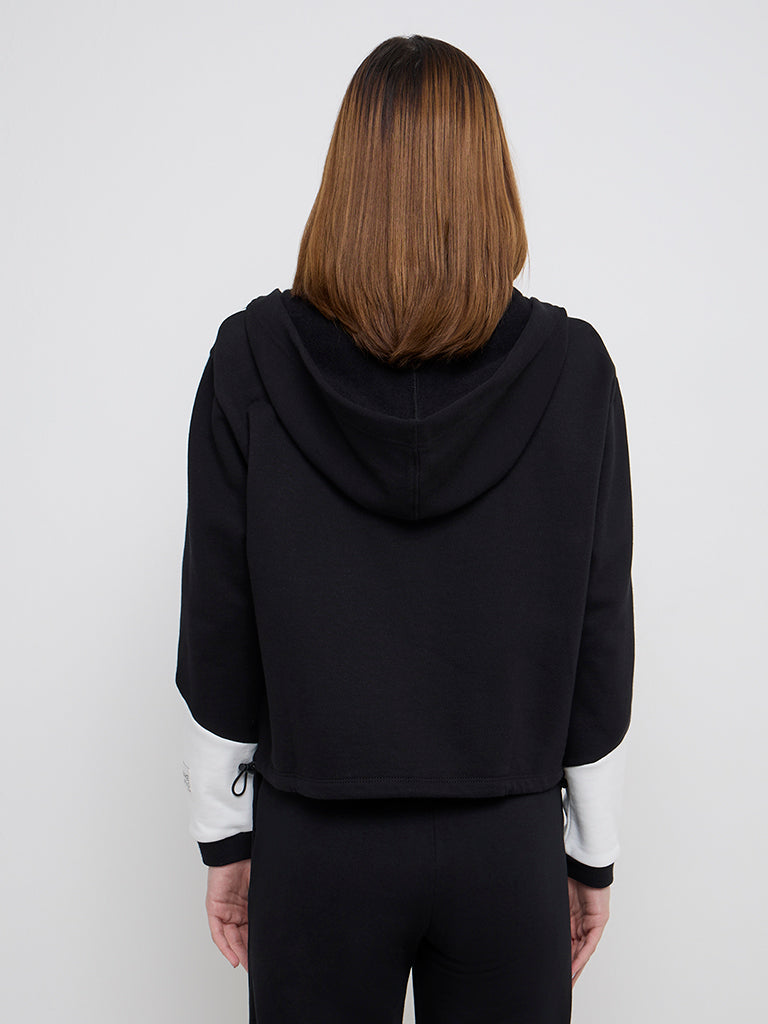 Studiofit Black Panel-Detailed Cotton Jacket