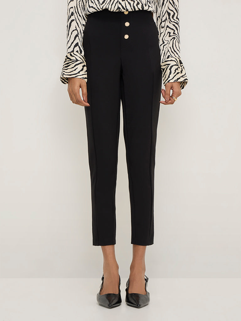 Wardrobe Black High-Rise Trousers