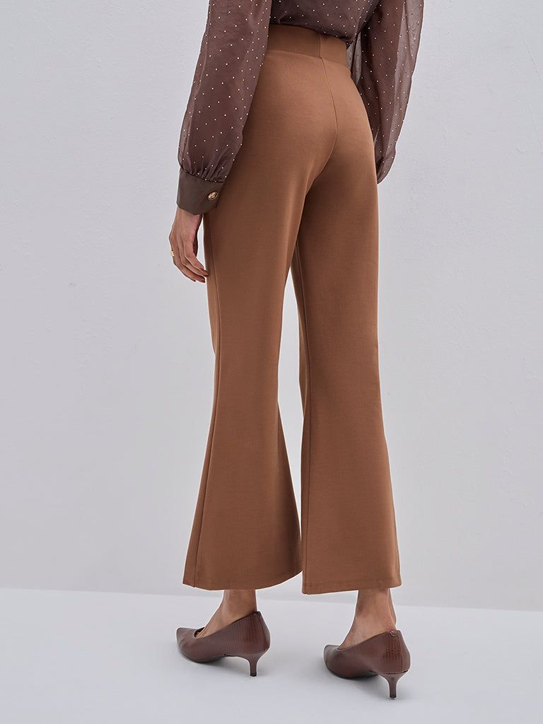 Wardrobe Brown High-Rise Wide-Leg Trousers