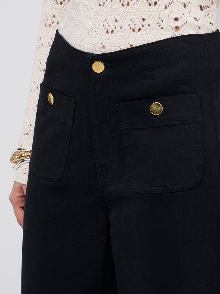 LOV Black Wide Leg - Fit High - Rise Jeans