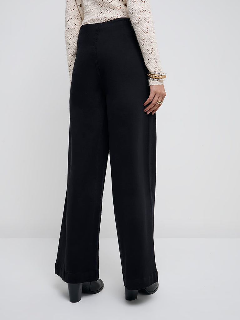 LOV Black Wide Leg - Fit High - Rise Jeans