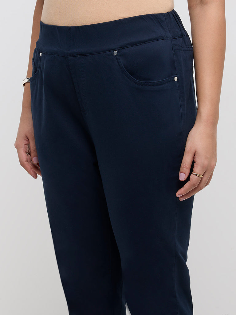 Gia Navy High-Rise Jeggings