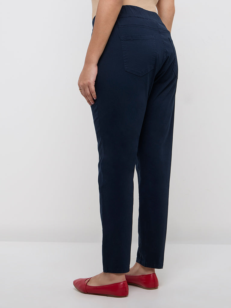 Gia Navy High-Rise Jeggings