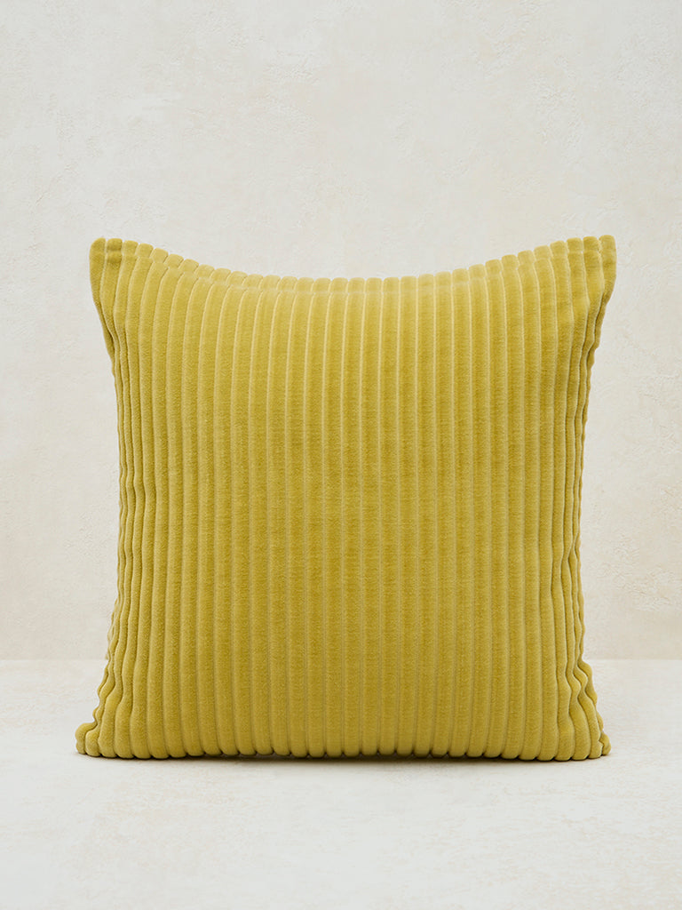 Westside Home Yellow Corduroy Cushion Cover