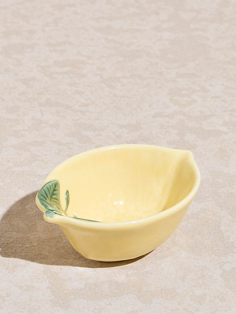 Westside Home Yellow Lemon-Shaped Bowl