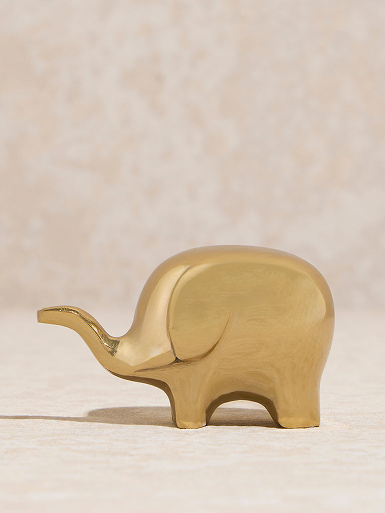 Westside Home Gold Baby Elephant Decorative Object