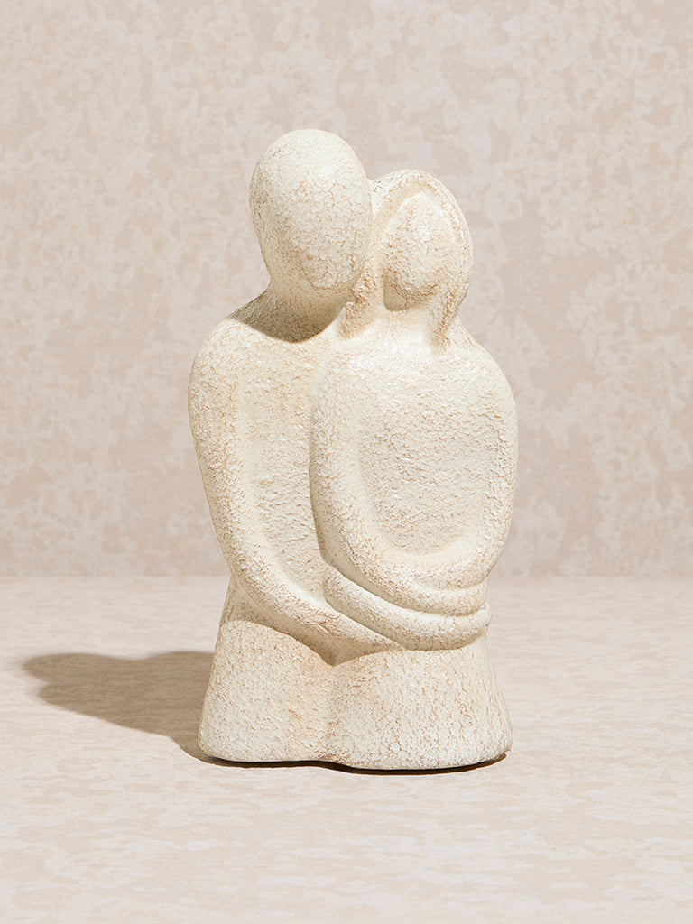 Westside Home Beige Textured Couple Decorative Object