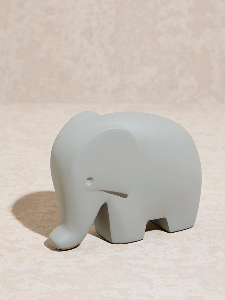 Westside Home Light Grey Elephant Decorative Object