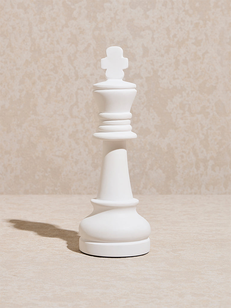 Westside Home White Chess King Decorative Object