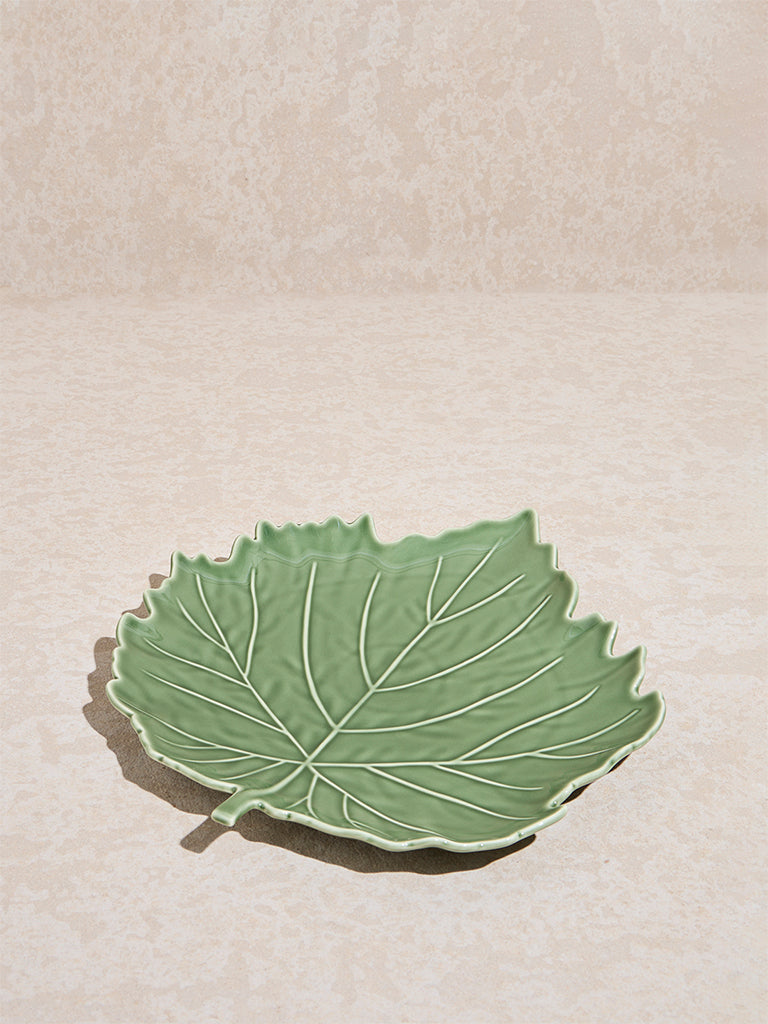 Westside Home Green Leaf Serving Platter