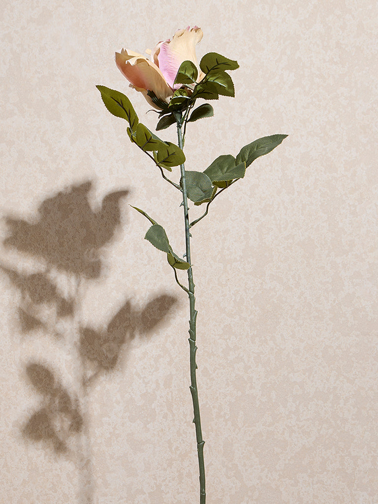 Westside Home Beige Artificial Rose Bud Flower