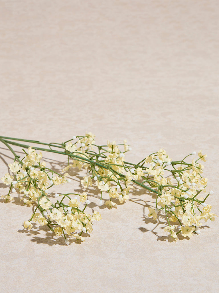 Westside Home Yellow Artificial Gypsophila Flower