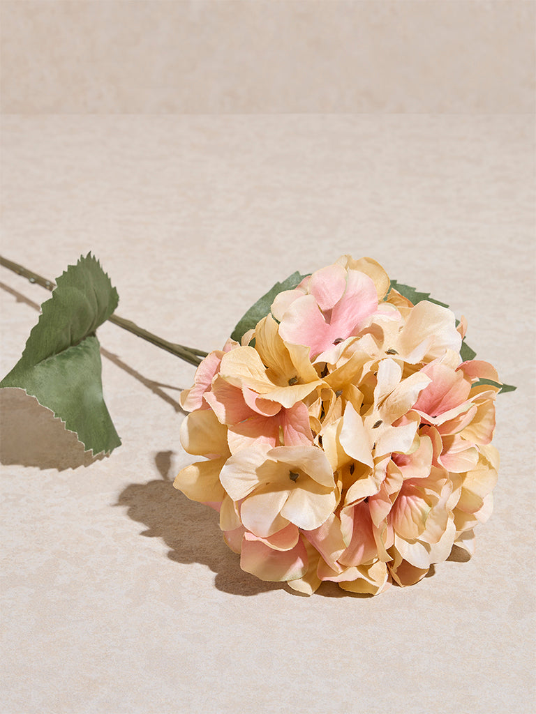 Westside Home Light Beige Artificial Hydrangea Flower