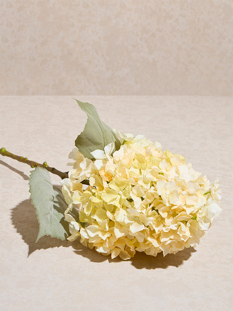 Westside Home Yellow Artificial Hydrangea Flower - Large