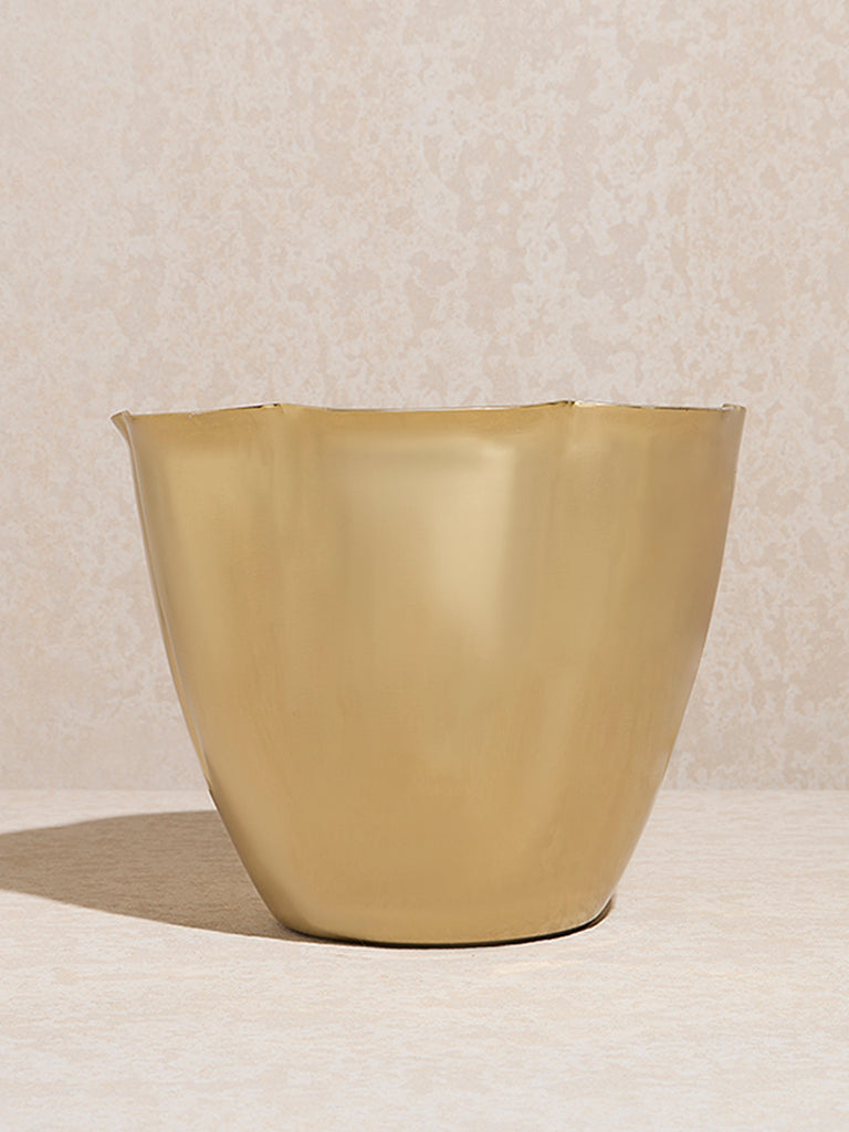 Westside Home Gold Floor Flower Pot