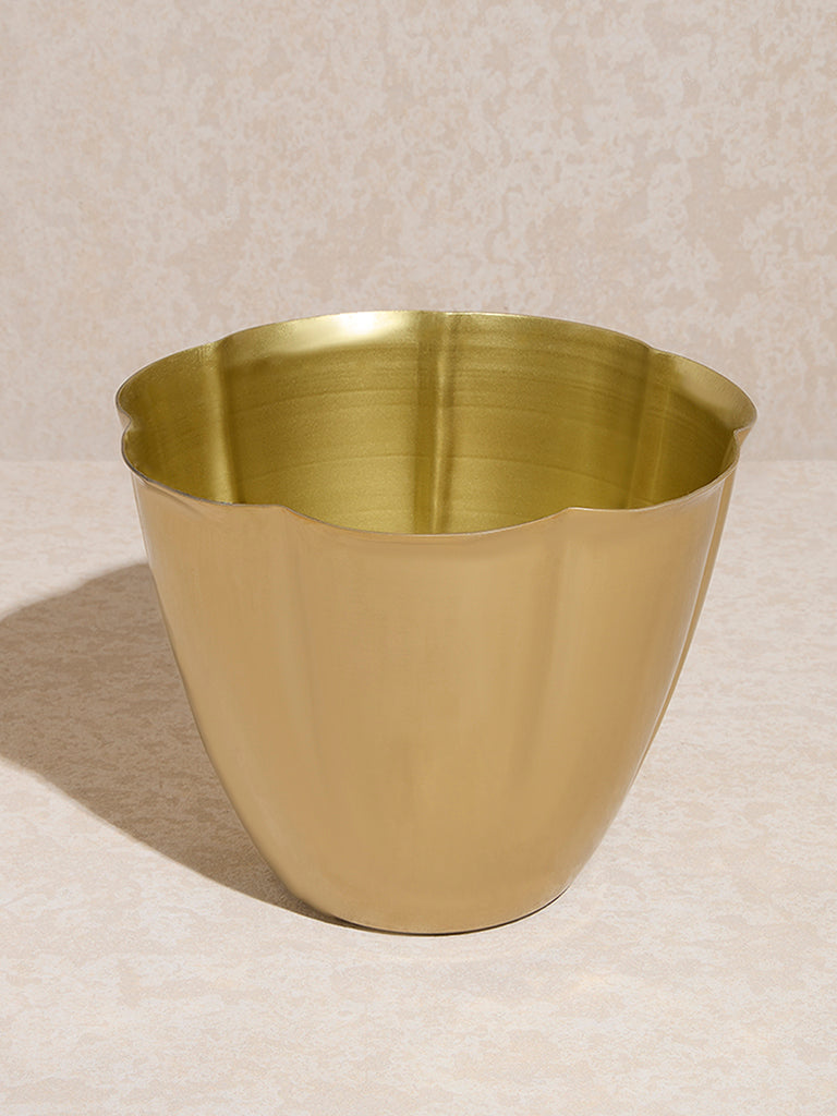 Westside Home Gold Floor Flower Pot