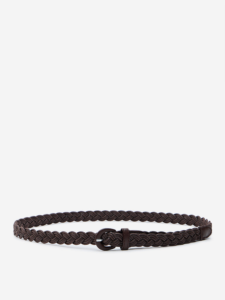 Westside Accessories Brown Braided Belt (Small)