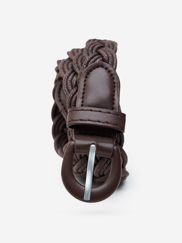 Westside Accessories Brown Braided Belt (Small)