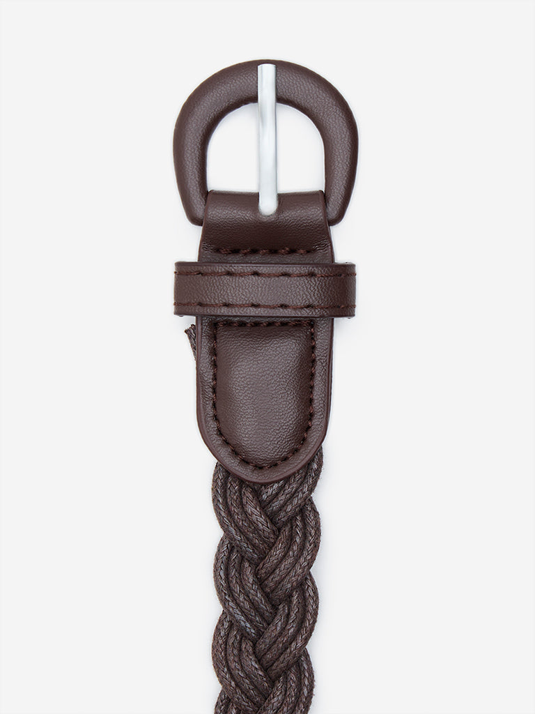 Westside Accessories Brown Braided Belt (Small)